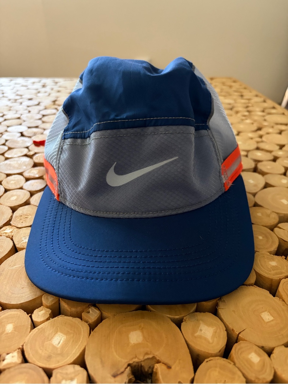 Nike NikeLab AW84 Blue & Orange Reflective Running Cap